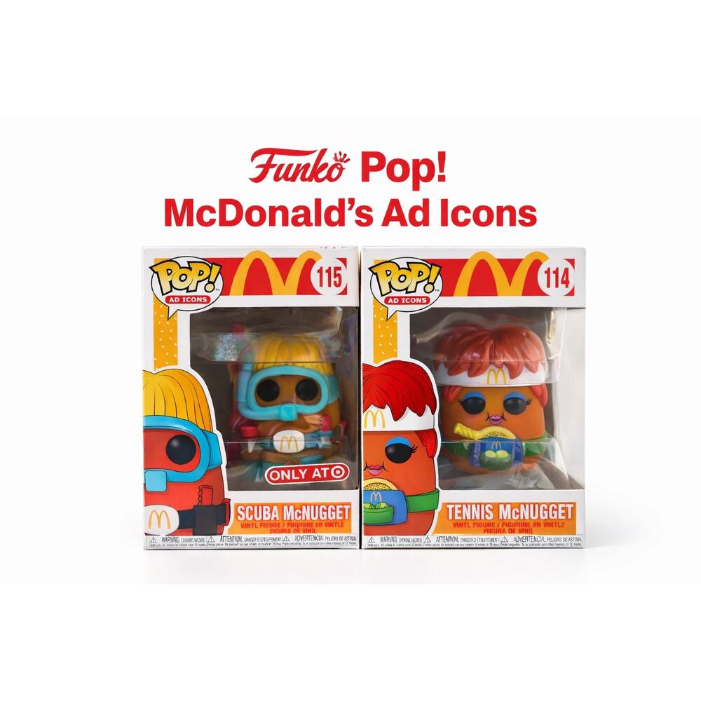 Funko Pop McDonald’s McNugget Lot Scuba #115 & Tennis #114 New in Box